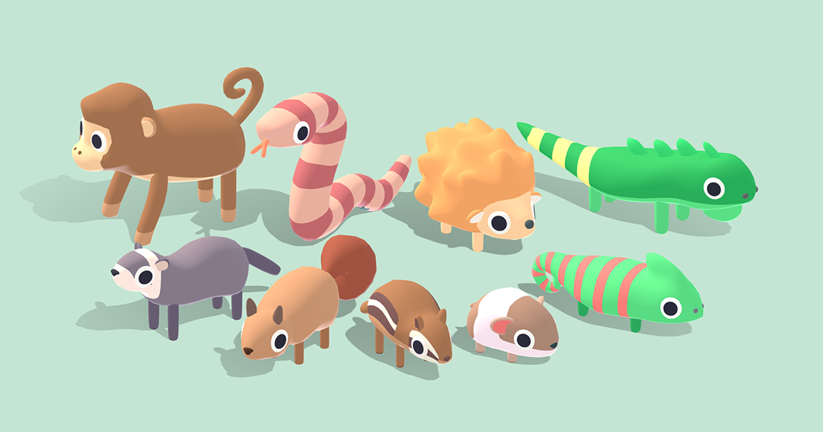Anials Unity Quirky Series - Pet Animals Vol 2 | 3D Animals | Unity Asset Store