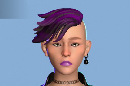 Cyberpunk Female Character – Rigged Stylized 3D Model
