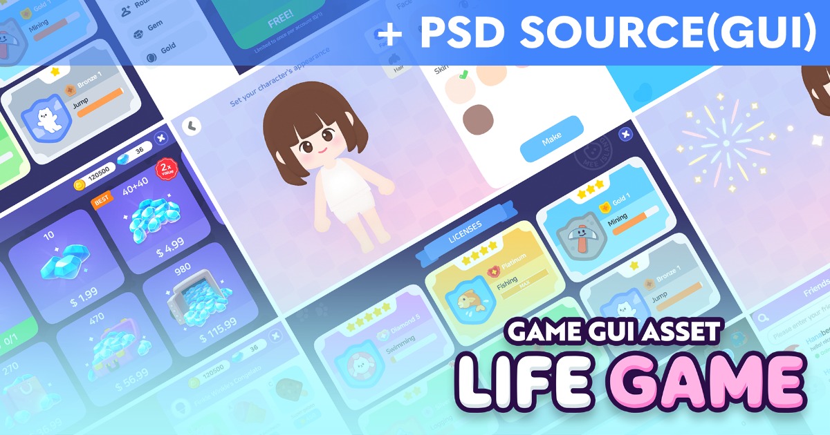 GUI - Life Game(+PSD) | 2D GUI | Unity Asset Store