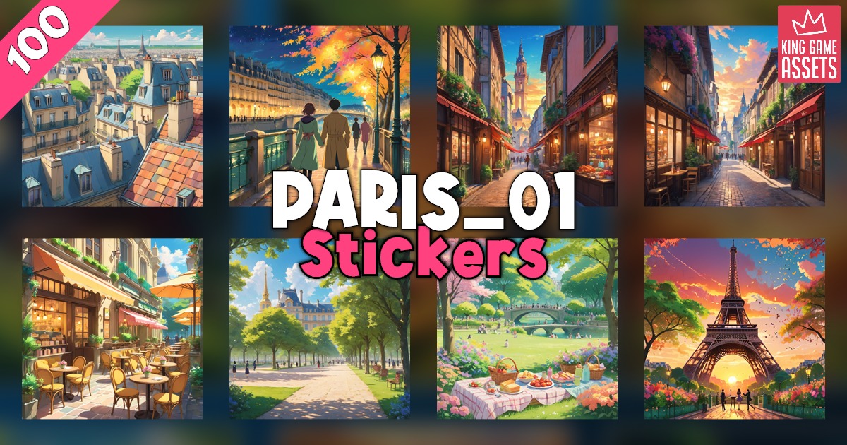 Transparent Unity Stickers Paris 01 Stickers | 2D Icons | Unity Asset Store