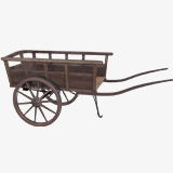 Wooden Cart 11 Red Wagon URP HDRP Textures