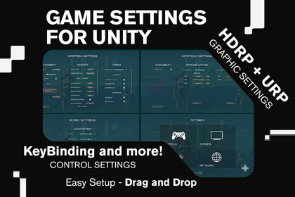 URP/HDRP Settings Menu Template/Manager/Creator (Graphics, Sound, KeyBinding)