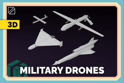 Military Drones - PolyPack - Low Poly Assets