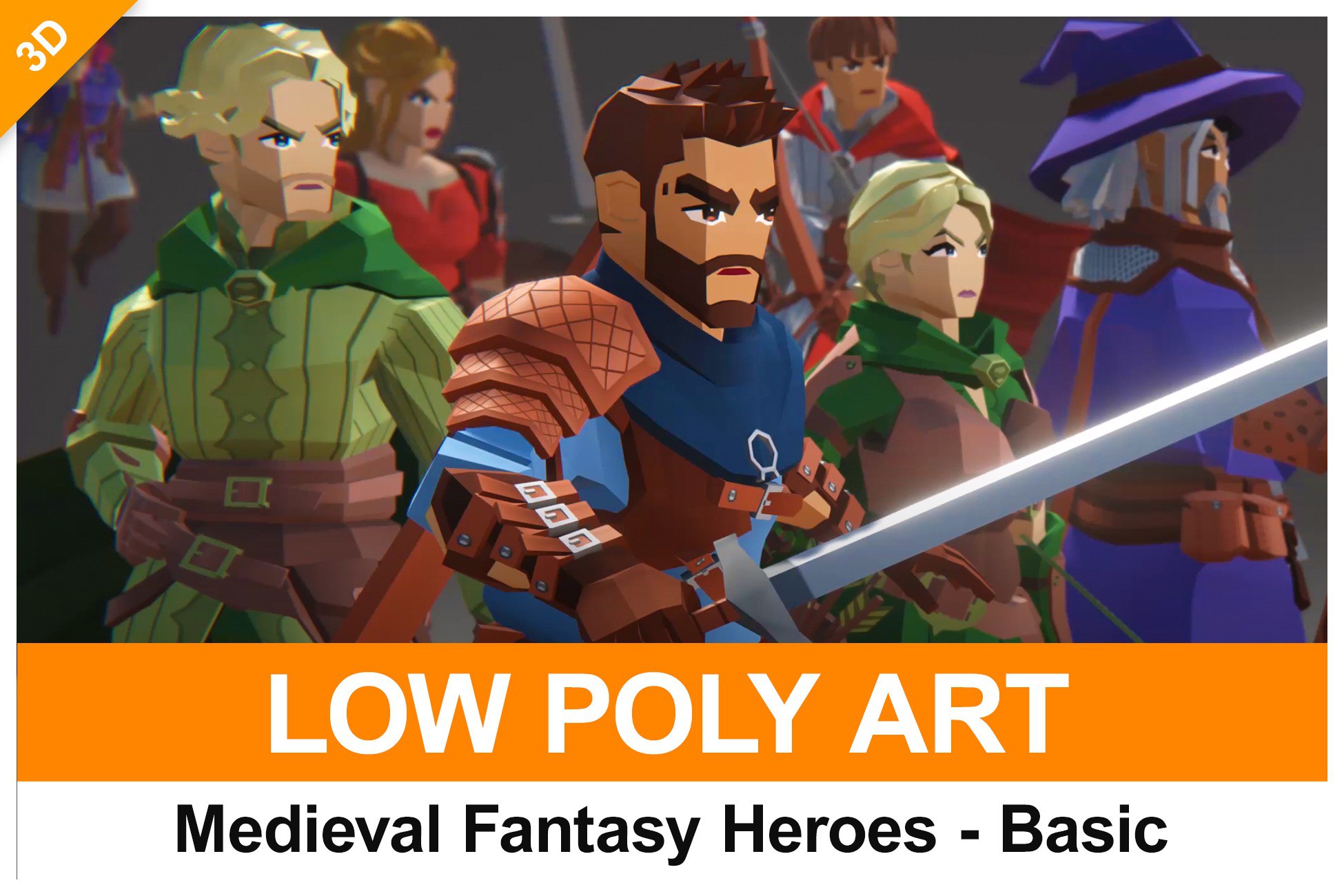 Basic Medieval Fantasy Races Low-Poly Medieval Fantasy Heroes - Basic Pack | 캐릭터 | Unity Asset Store