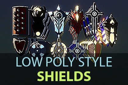 Low Poly Style Shields