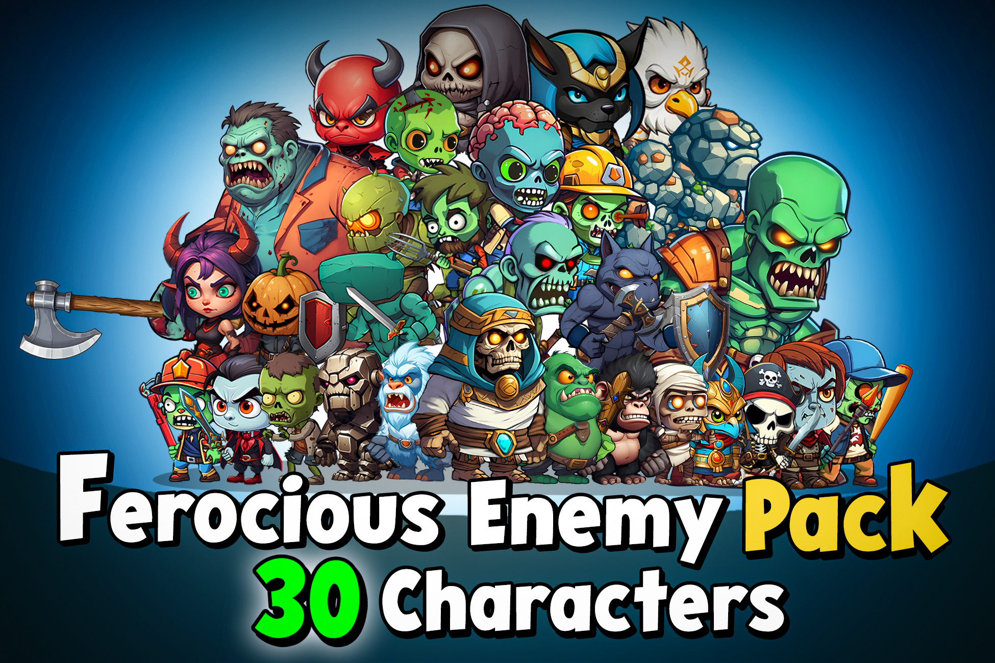 Ferocious Enemy Pack 30 Characters | 2D Characters | Unity Asset Store