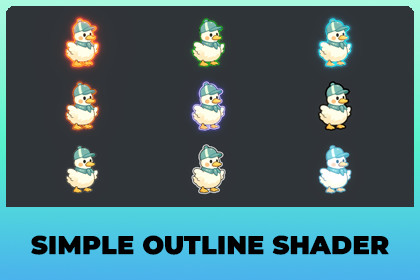 Simple Outline Shader 2D - Shader by Roam Moon