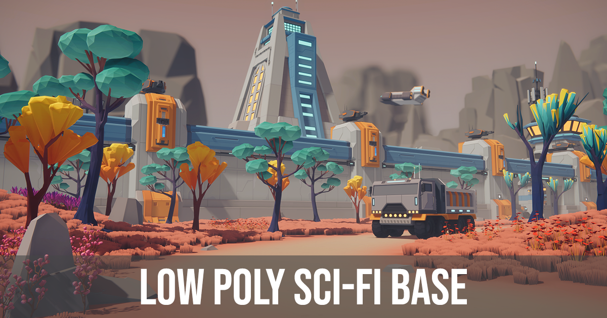 Low Poly Sci-Fi Military Resource Base | 3D Sci-Fi | Unity Asset Store