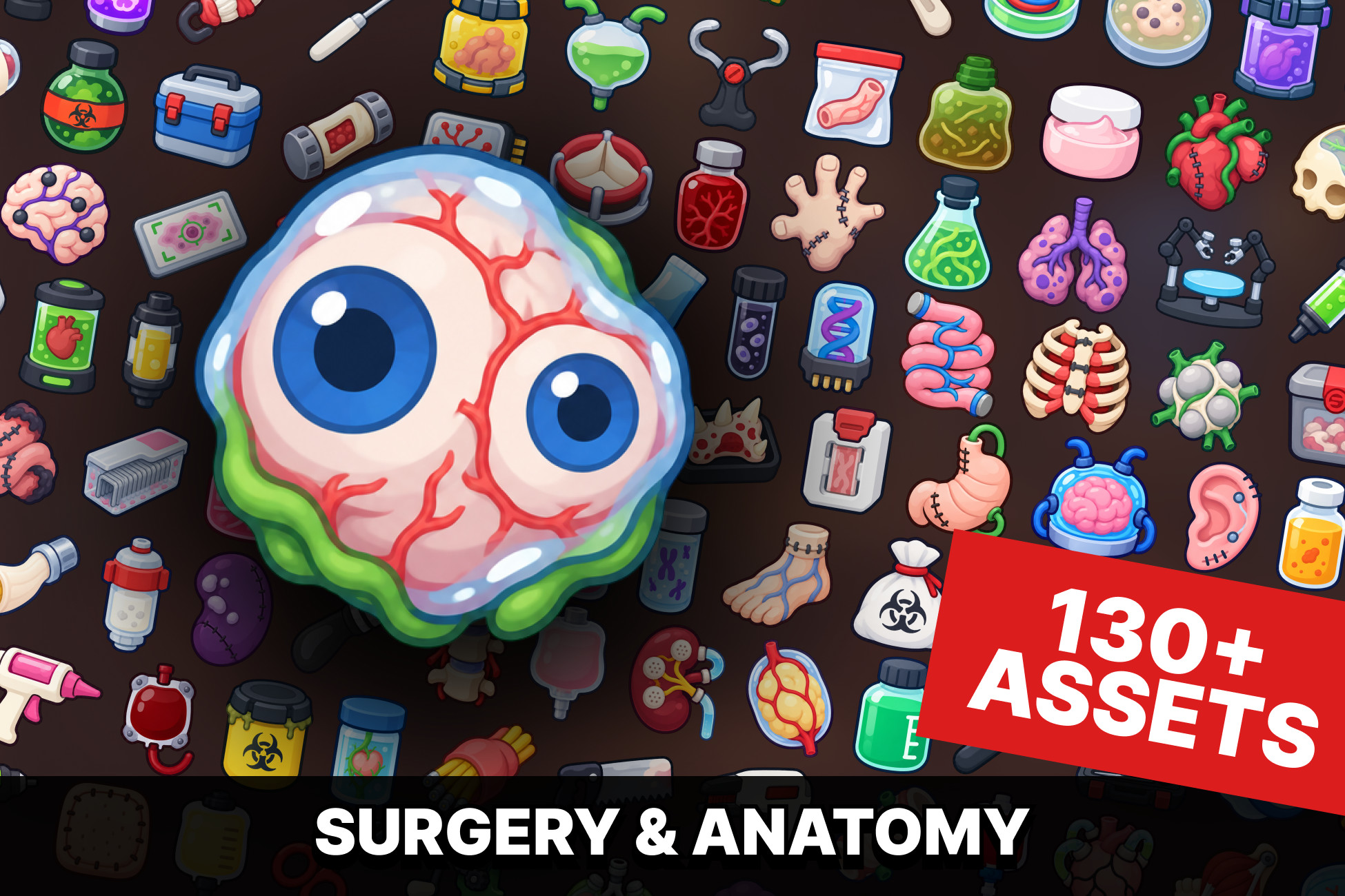 Medical Surgery Organ Transplant Anatomy Surgical Tools Icons Pack
