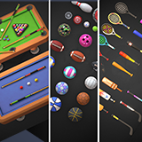 Ultimate Sport Equipments Collection - 3DGO Stylized Sports Pack