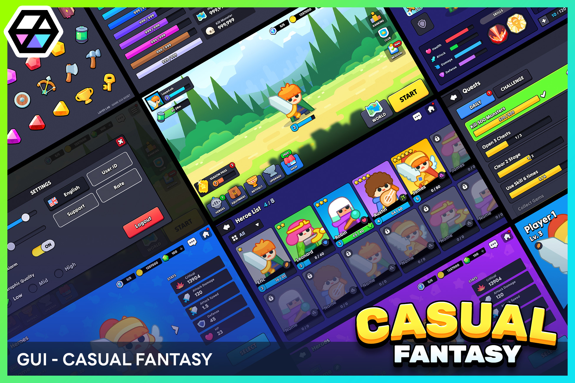 GUI - Casual Fantasy