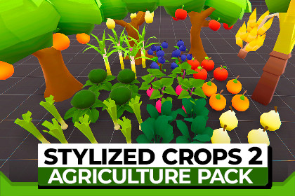 Stylized Farm Crops 2 - Ultimate Low Poly Crops Pack