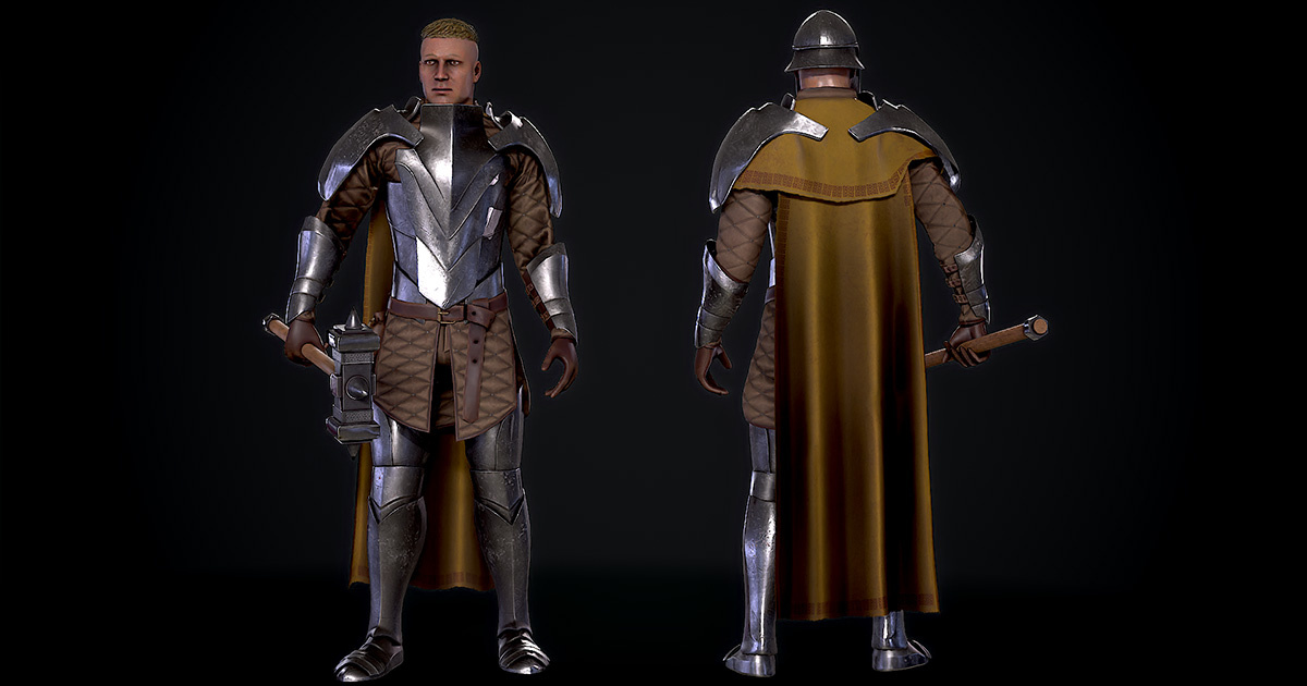 Medieval knight Aeron | Characters | Unity Asset Store