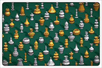 Gold & Silver Designer Pots – 100 Luxurious Low Poly Realistic Vessels Mega Pack