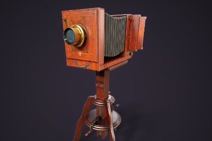 Vintage Camera with Tripod