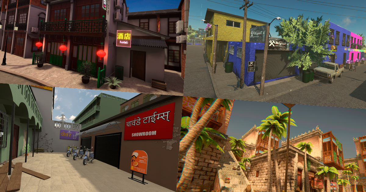 Modular Streets Big Pack Vol 2 3D Environments Unity Asset Store