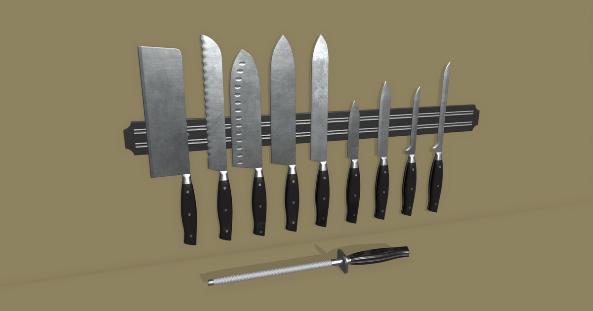 Kitchen Knife Set | 3D Interior | Unity Asset Store