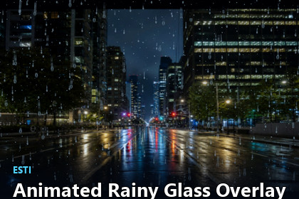 Animated Rainy Glass Overlay