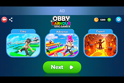 Parkour & Obby Game UI-Jump & Run HUD