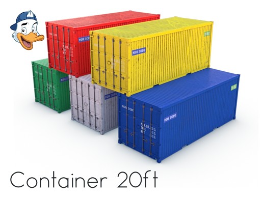 Container 20ft | 3D Industrial | Unity Asset Store