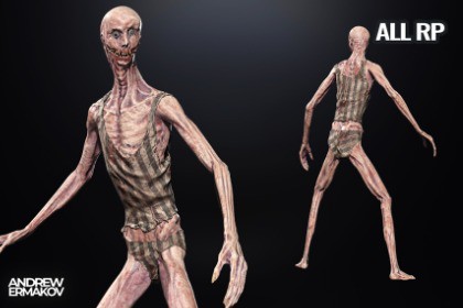 "Tall Ghoul, Redneck, Zombie" - Monster8