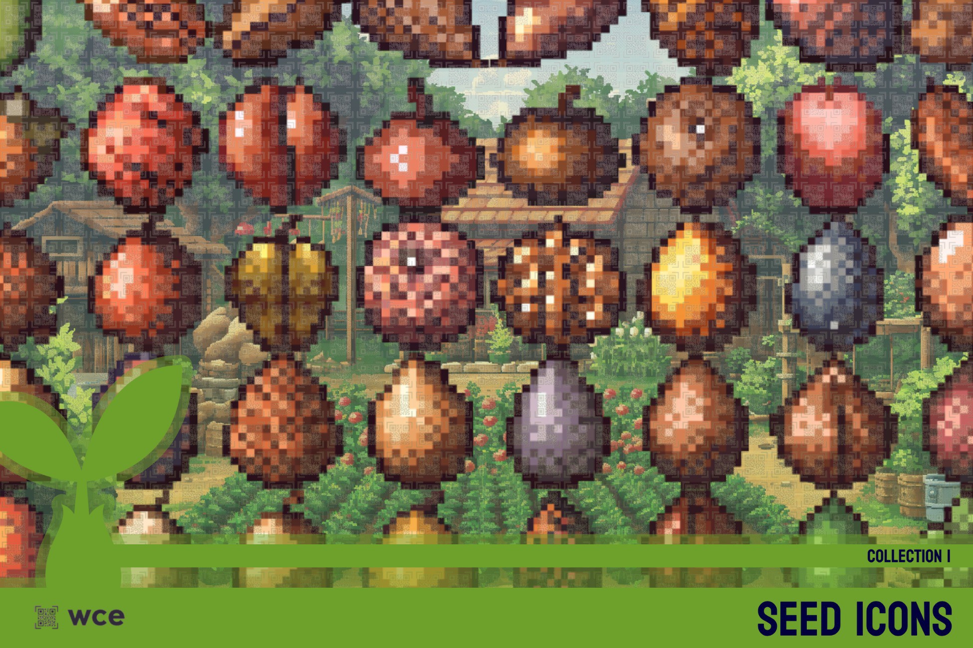 Seed Icons Collection 1 2D Pixel Farming Resources Bundle 2D Seed icons collection 1 2d pixel farming resources bundle 2d