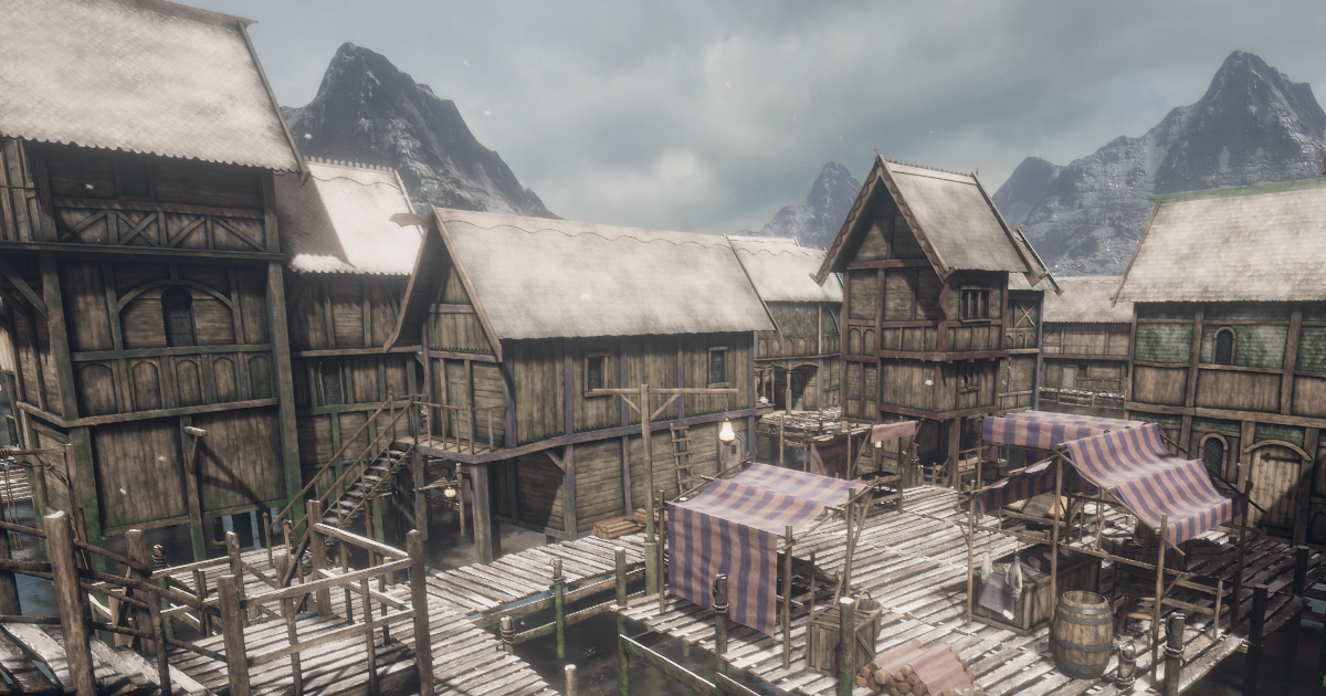 Medieval Lake Village PRO | 3D 역사적 건조물 | Unity Asset Store