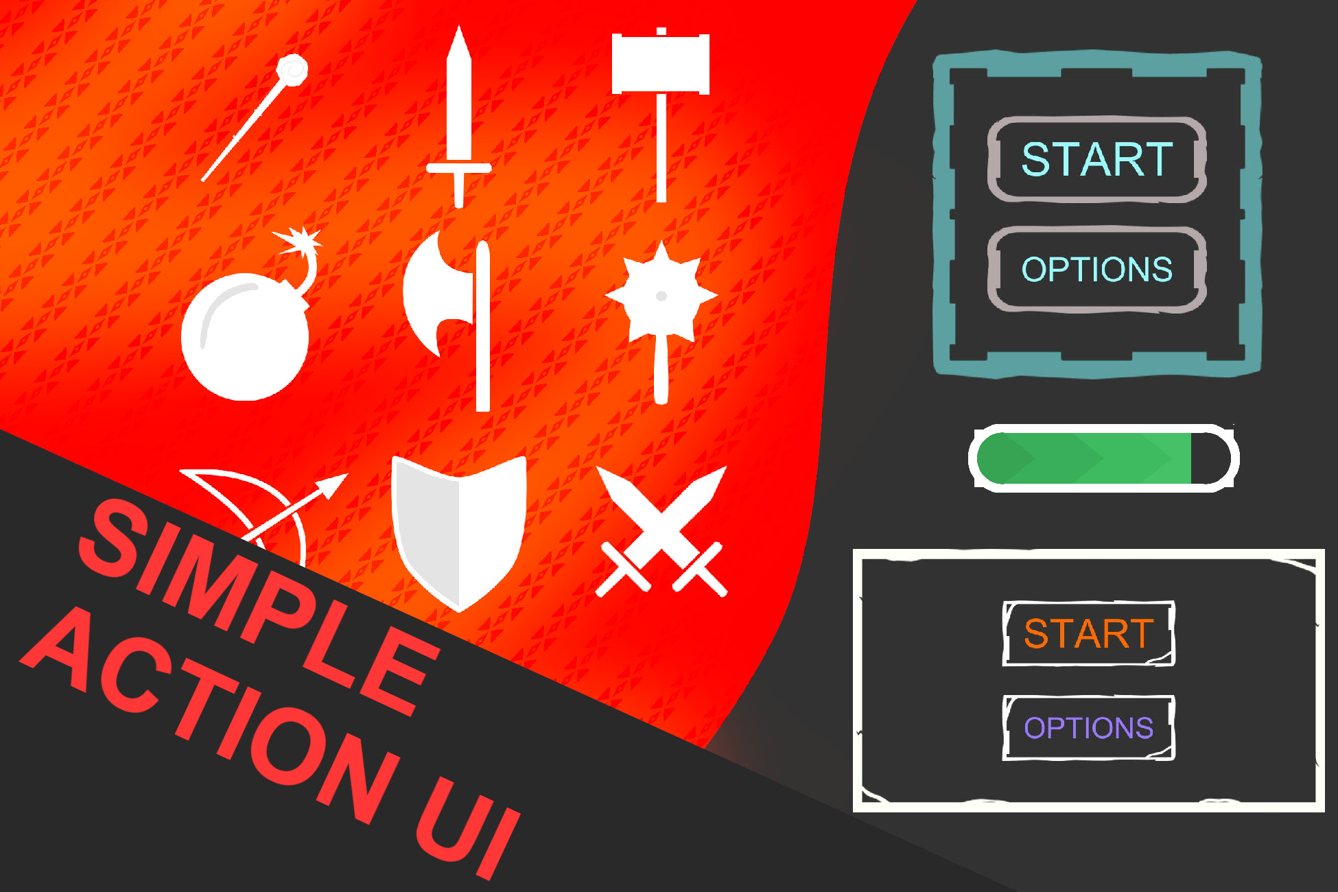 Simple Action UI | 2D GUI | Unity Asset Store