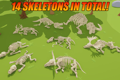 Skeletons - Low poly environment assets to pump up you're environments