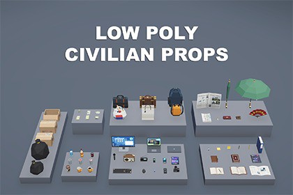 Low Poly Modern Civilian Props