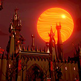 Dark Infernal Fortress - Low Poly