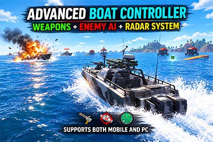 Boat Controller with Shooting Capabilities for Both Mobile and PC