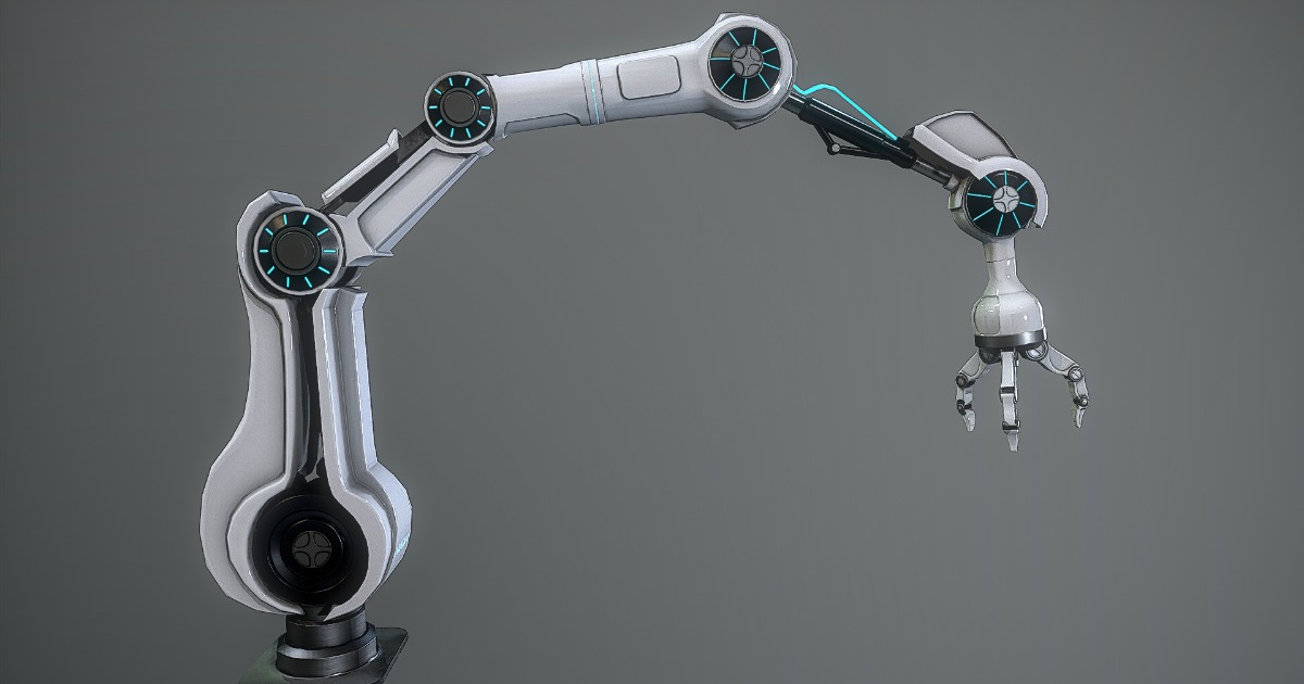 Futuristic Robotic Arm – Sci-Fi Mechanical Prop | 3D Props | Unity ...