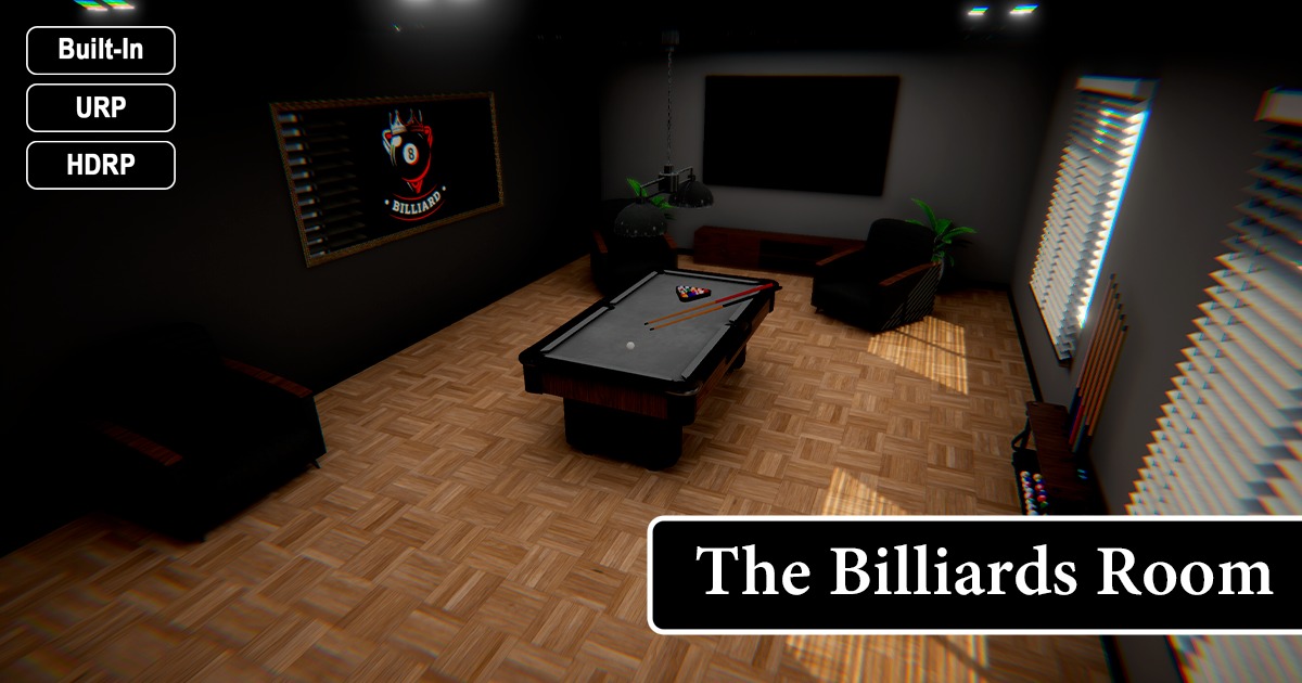 Unity Poolrooms The Billiards Room | 3D Environments | Unity Asset Store