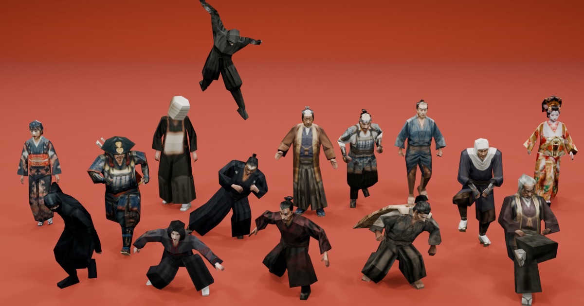 Low Poly Samurai Complete Pack | 3D Characters | Unity Asset Store