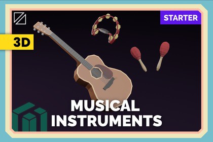 Musical Instruments - PolyPack - Low Poly Assets