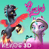 KEKOS Horses, Unicorns and Pegasus - Stylized 3D Equines by Mameshiba