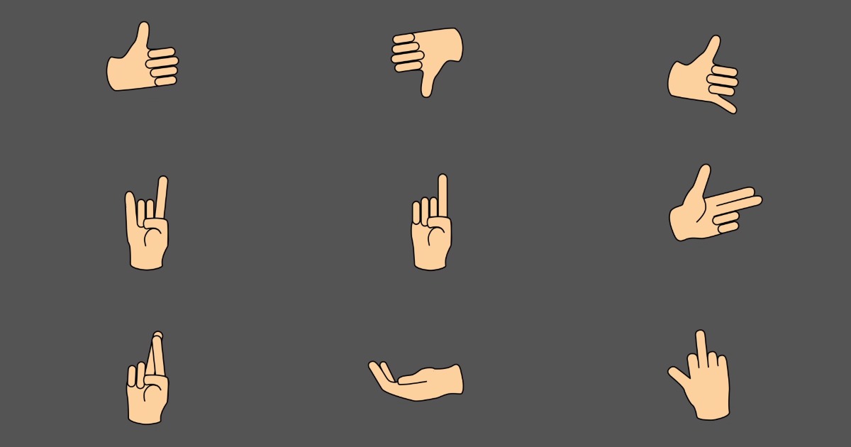 Hand Gestures Pack (11.06.25) | 2D Textures & Materials | Unity Asset Store