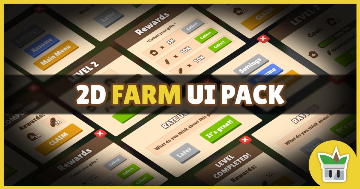 Farm Gui Farm Game UI - Starter 2D | 2D GUI | Unity Asset Store