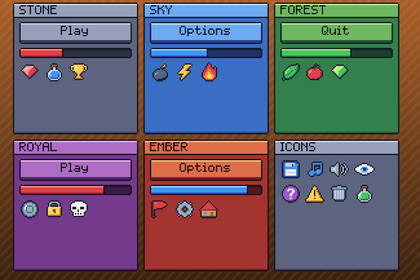 Pixel UI Kit - GUI & 50 Icons
