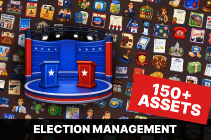 Political Campaign Election Government Democracy Management Icons Pack