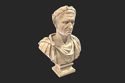 Roman Marble Bust 3D Model – Game-Ready