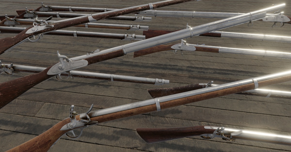 Flintlock Musket Rifles | 3D Guns | Unity Asset Store
