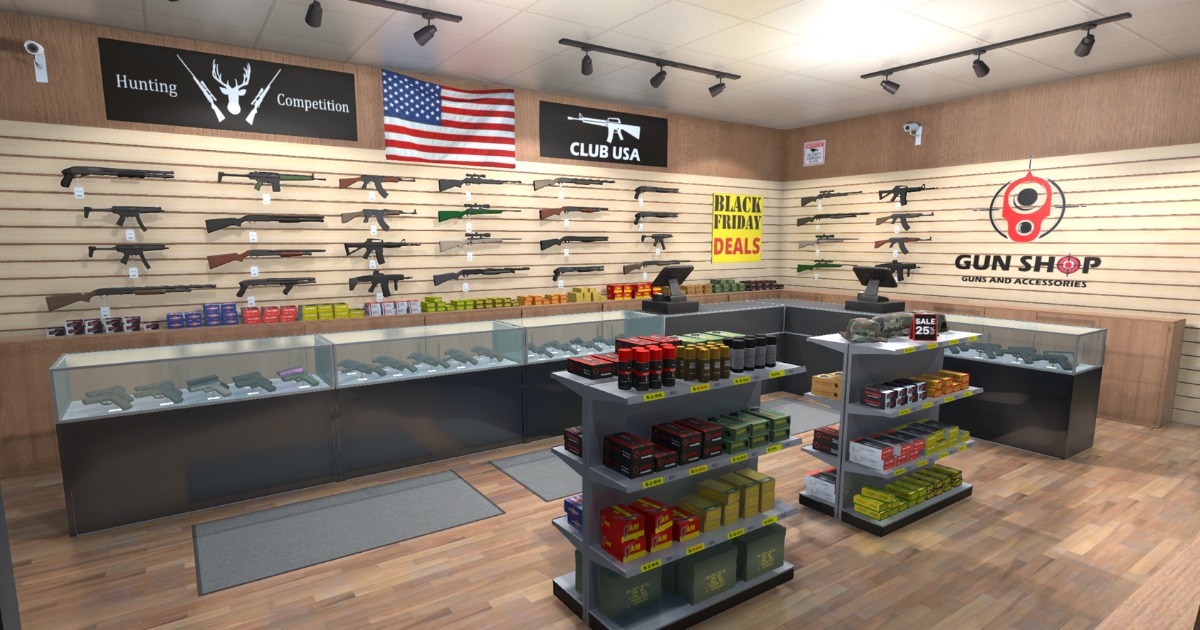Gun Shop | 3D Interior | Unity Asset Store
