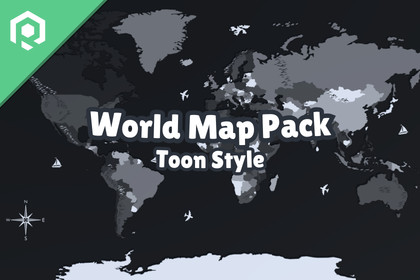 Toon Style World Map Pack