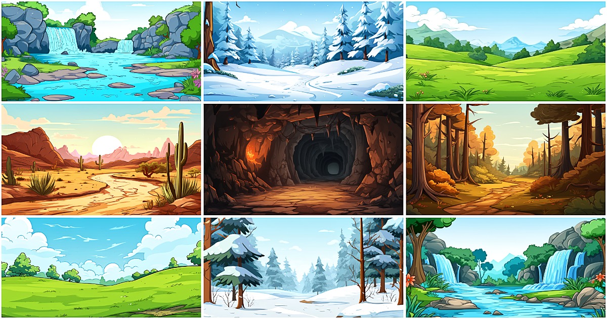 BACKGROUND - Cartoon Nature 2 | 2D Environments | Unity Asset Store