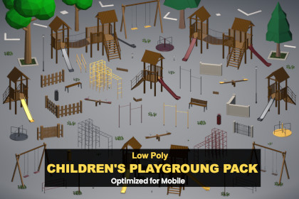 Low Poly Children's Playground Pack