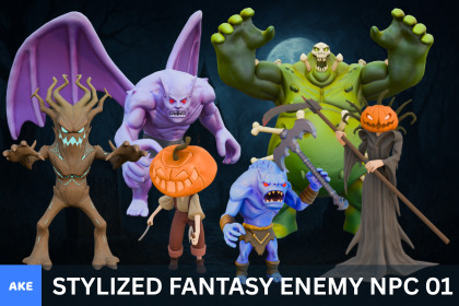 Stylized Fantasy Enemy NPC Bundle 01 by AKE