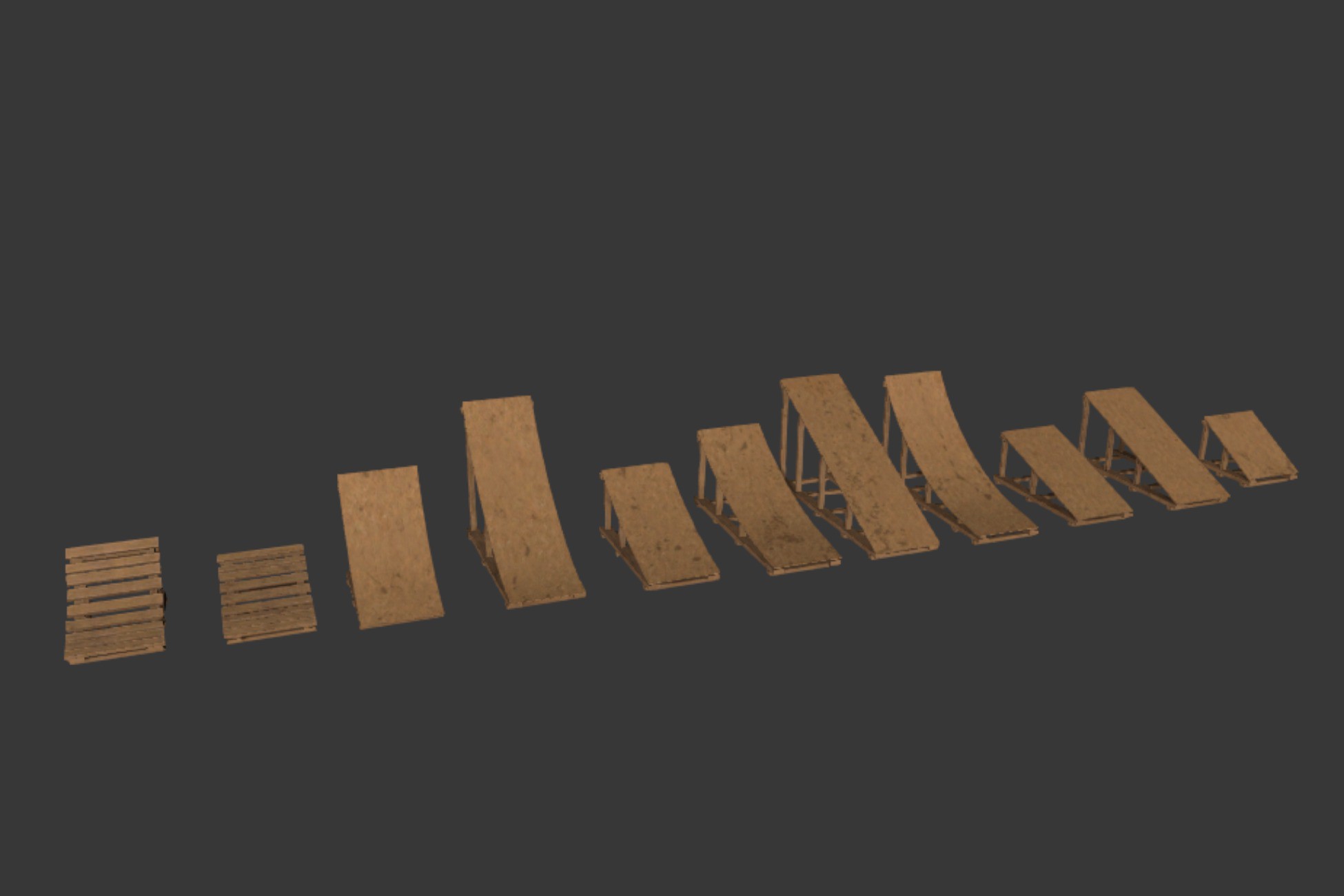3D Wooden Ramps | 3D Props | Unity Asset Store