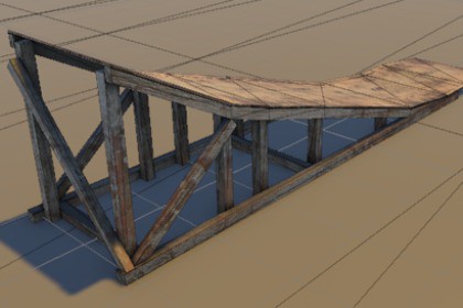 3D ramp springboard wood